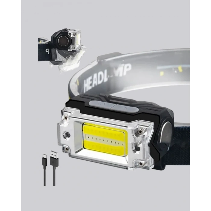 Kafa Lambası Led Fener Pratik Taşınabilir Ayarlanabilir Usb Şarjlı
