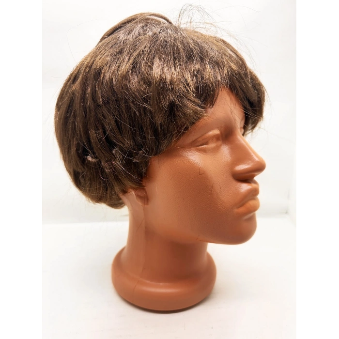Kahve Renk Kısa Kesim İçi Astarlı Erkek Peruğu (5263)