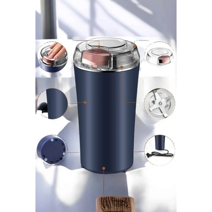 Kahve Ve Baharat Öğütücü Dayanıklı Paslanmaz Çelik Kolay Kullanım