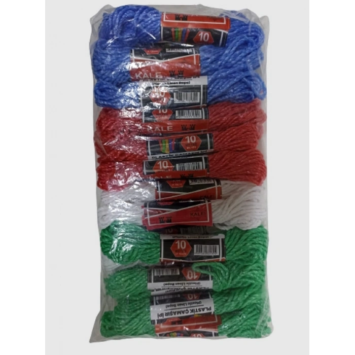 KALE Plastik Çamaşır ipi 10 Metre 24 Adet (5263)