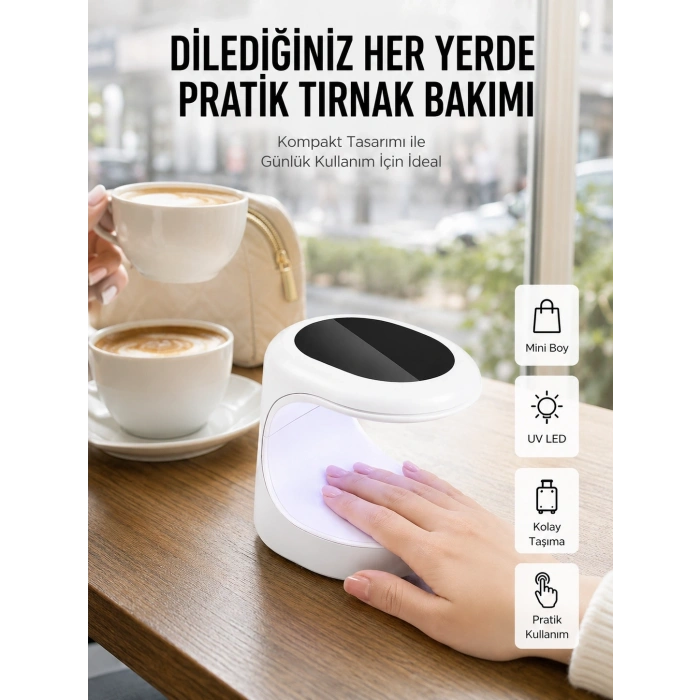Kalıcı Oje Kurutucu Uv Led Teknolojisi Taşınabilir Mini Tırnak Kurutucu