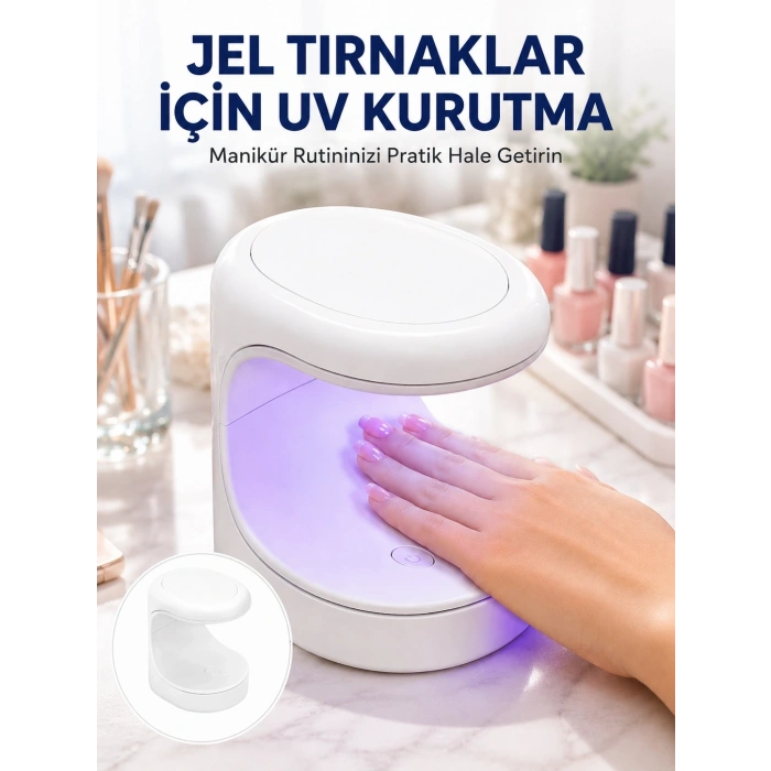 Kalıcı Oje Kurutucu Uv Led Teknolojisi Taşınabilir Mini Tırnak Kurutucu Yeni Nesil