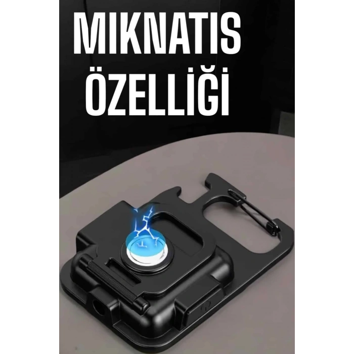 Kamp Işığı Çok Fonksiyonlu Taşınabilir Anahtarlık Kapak Açma Manyetik Özelliği