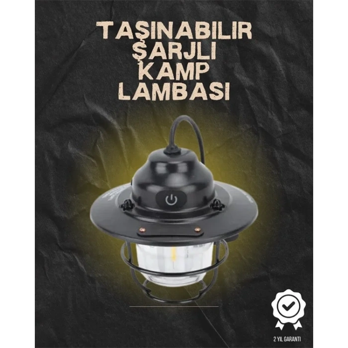 Kamp Ve Bahçe İçin Retro Led Fener – Sıcak Işık, Uzun Ömürlü Batarya