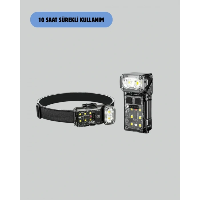 Kamp Ve Outdoor İçin Led Far 10 Saat Pil Sensörlü Manyetik