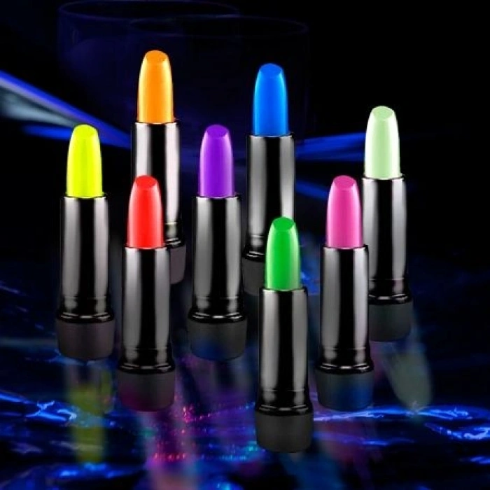 Karanlıkta Parlayan Yanan UV Neon Ruj Yüz Boyama 6 Adet 6 Renk (5263)