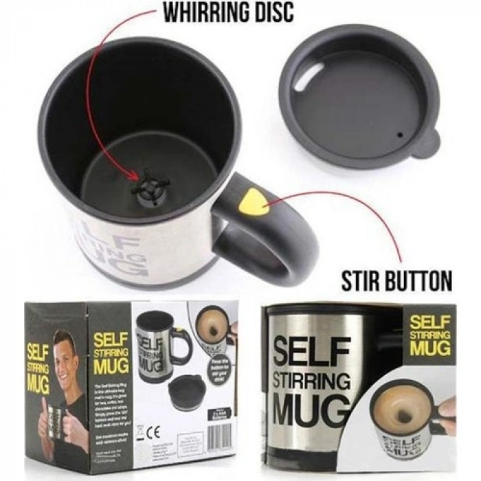 Karıştırıcı Özellikli Mikser Kupa Bardak Self Stirring Mug (5263)
