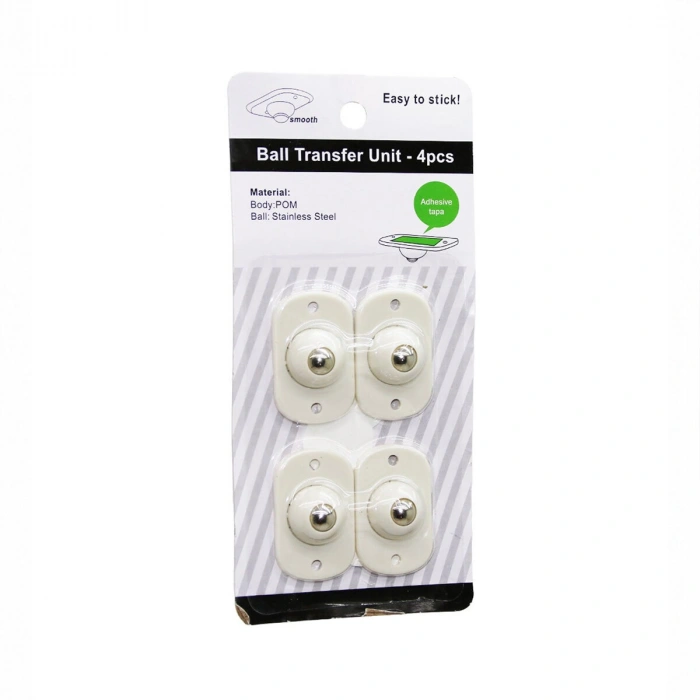 KARTELALI 4PCS TEK BİLYA TEKERLEKLİ MOBİLYA EŞYA TAŞIMA APARATI 360° 8KG TAŞIMA KAPASİTE (5263)