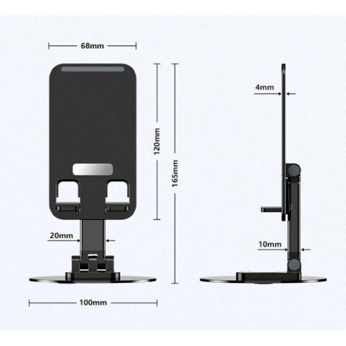 Katlanabilir Telefon Tutucu Stand Yuvarlak Tabanlı (5263)