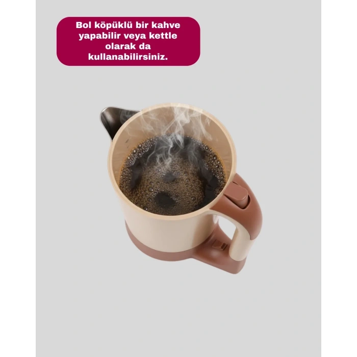 Kettle Özellikli Türk Kahvesi Makinesi Taşınabilir Mini Tasarım