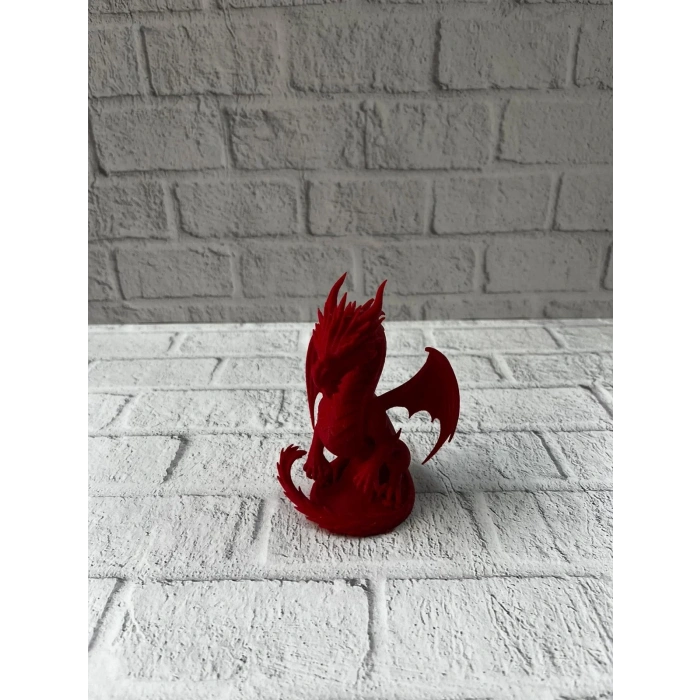 Kırmızı Ejderha Biblo 12 Cm Dekoratif Fantastik Obje Hediyelik Süs Eşyası
