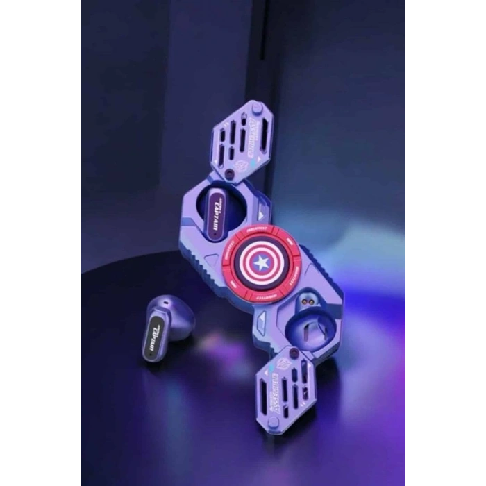 Kırmızı Kablosuz Bluetooth Kulaklık Stres Çarklı  Kulaklığı