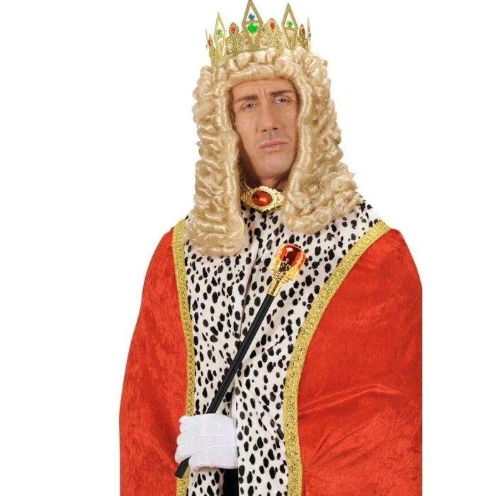 Kırmızı Topuzlu Kral Asası Kraliyet Asası 1 Adet (5263)