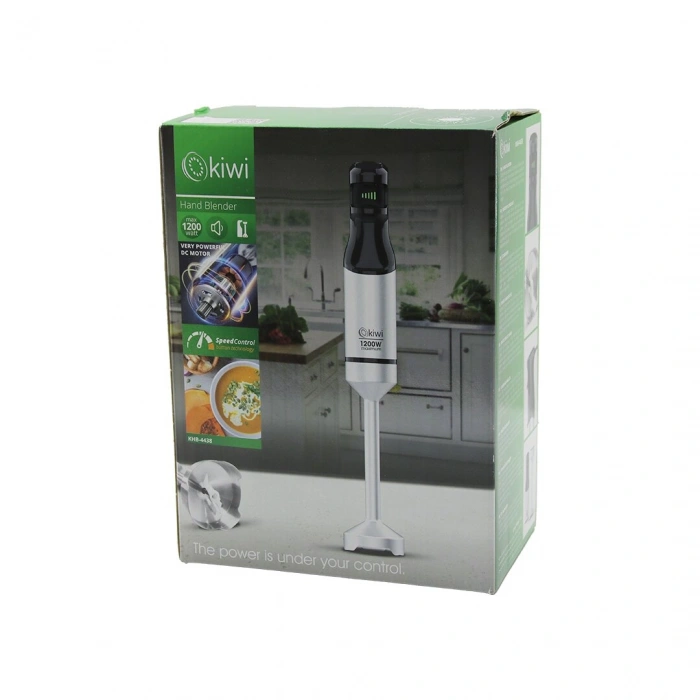 KİWİ KHB-4438 ÇUBUK EL BLENDER 1200W DEĞİŞKEN HIZ KONTROL DÜĞMESİ GÜÇLÜ DC MOTOR ÇELİK BIÇAK KROM KAPLAMA GÖVDE (5263)