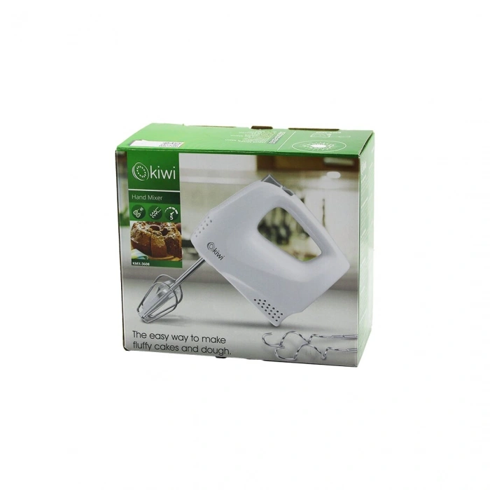 KİWİ KMX-3608 ELEKTRİKLİ EL MİKSERİ 2PCS METAL ÇIRPMA APARATI - 2PCS HAMUR KANCASI 5 KADEME HIZ ÇIRPICI ÇIKARTMA DÜĞMELİ (5263)