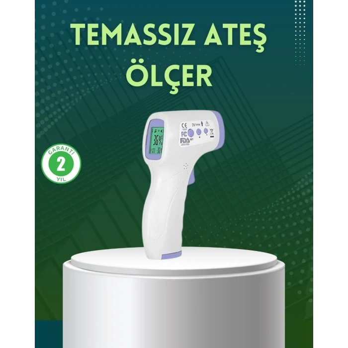 Kızılötesi Temassız Ateş Ölçer Lcd Ekranlı Hassas Termometre