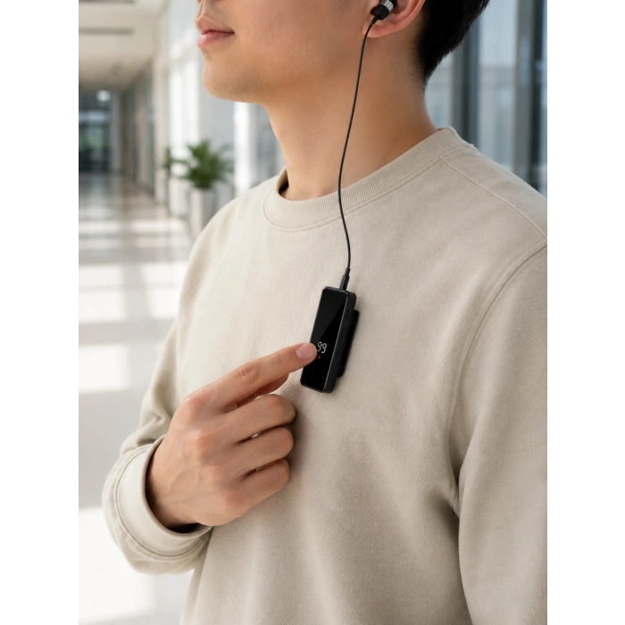 Klipsli Bluetooth Kulaklık Kısa Kablolu Tek Kulaklık Taşınabilir Günlük Kullanım