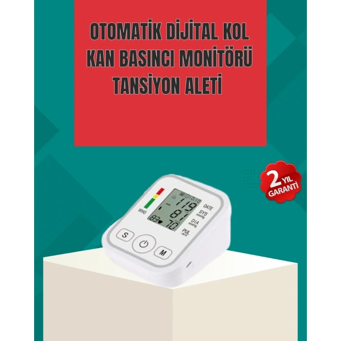 Kol Tipi Lcd Ekranlı Elektronik Tansiyon Monitörü