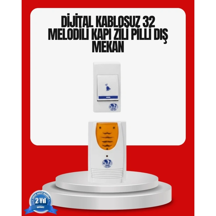 Kolay Kullanımlı Kablosuz Kapı Zili Şık Ve Sade Tasarım