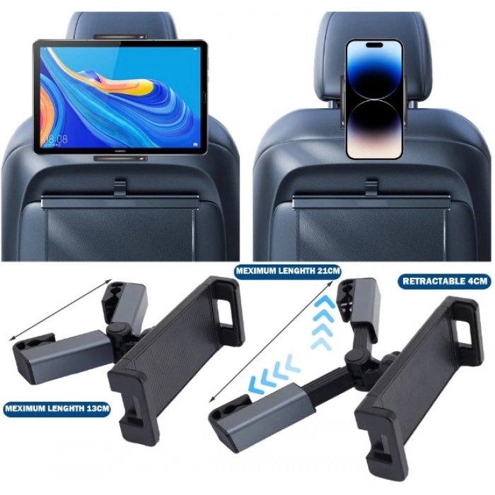 Koltuk Arkası Ayarlanabilir Tablet Telefon Tutucu (5263)