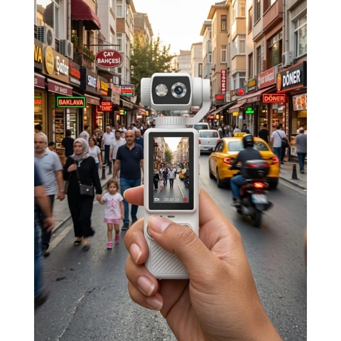 Kompakt 4k Video Kamera Otomatik Netleme Ve Dahili Işık Destekli El Kamerası