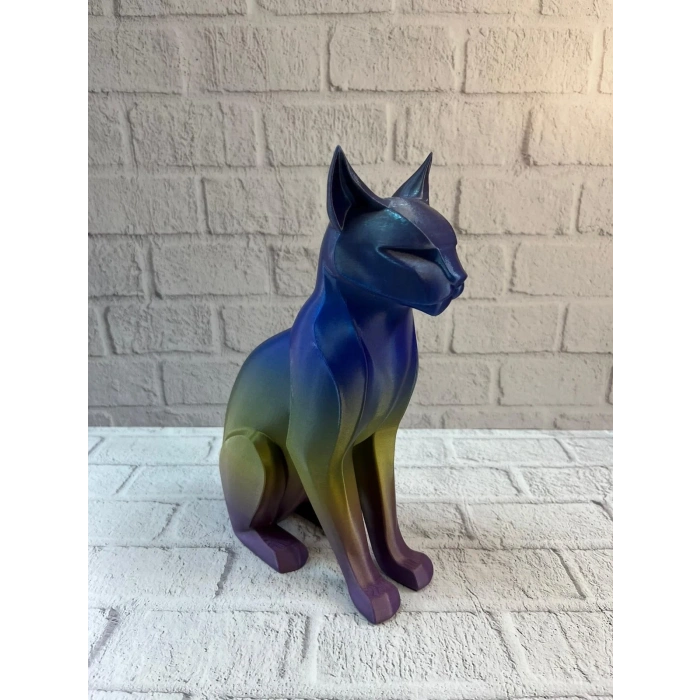 Koyu Rainbow Kedi Biblo Modern Salon Ve Raf Dekoru