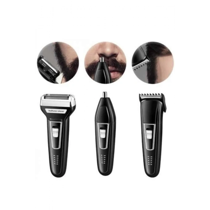 Kulak Burun Kıl Kesme Ense Yanak Tıraş Seti 3 Başlıklı Profesyonel