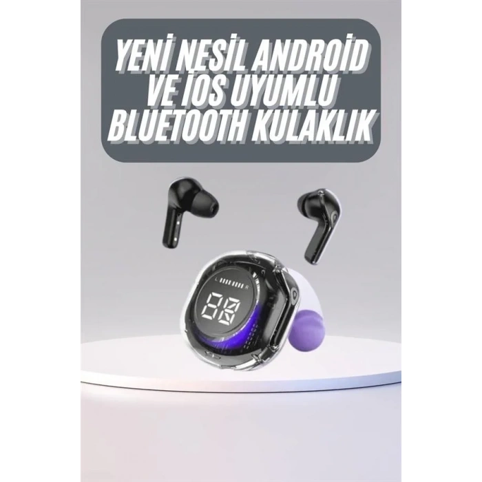 Kulak İçi Bluetooth Kulaklık Anc Enc Özellikli Şarj Göstergeli Kablosuz Kulaklık
