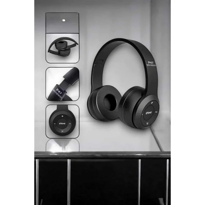 Kulak Üstü Tf Kart Ve Aux Destekli Ergonomik Bluetooth Kulaklık