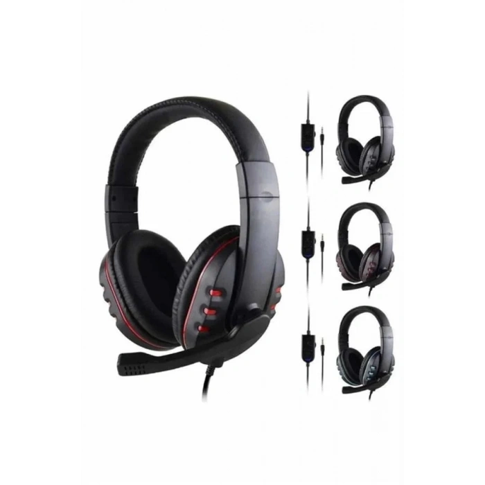 Kulaklığı Kulak Üstü Kablolu Stereo Mikrofonlu Yumuşak Kulak Yastığı