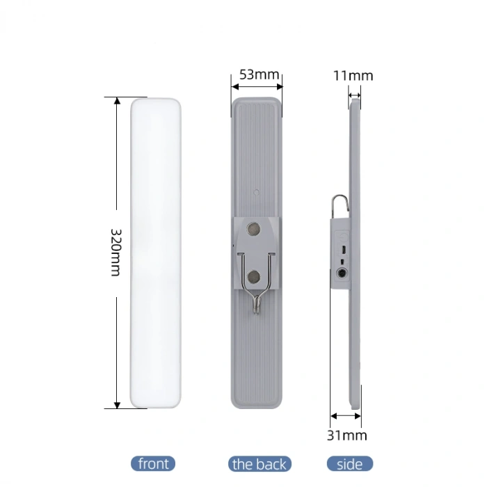 KUMANDALI - ZAMAN - IŞIK GÜCÜ AYARLI METAL ASKILI - USB ŞARJLI LAMBA FENER 20SMD LED (5263)