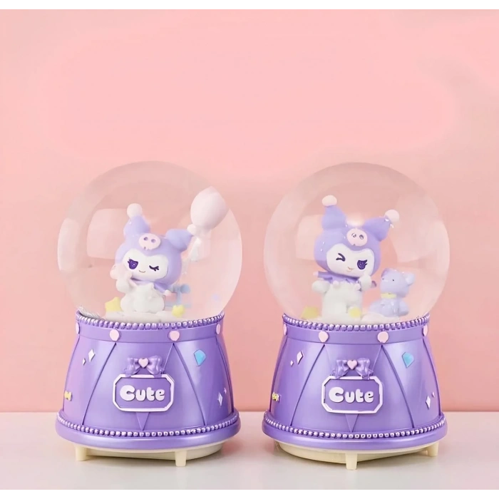 Kuromi Işıklı Müzikli Kar Küresi Orta Boy Alk3118