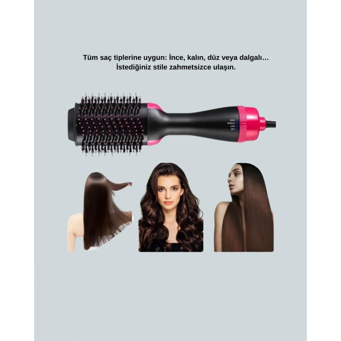 Kurutmalı Saç Şekillendirici Fönlü Fırça 1200 Watt Güç