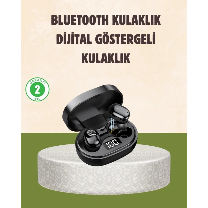 Led Ekranlı Şarjlı Kablosuz Kulak İçi Kulaklık