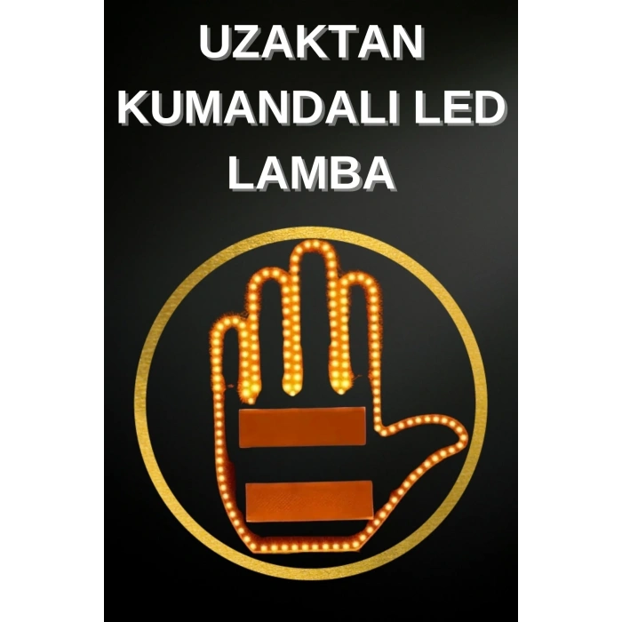 Led Işık El İşareti Araç Camı İçin Uzaktan Kumandalı
