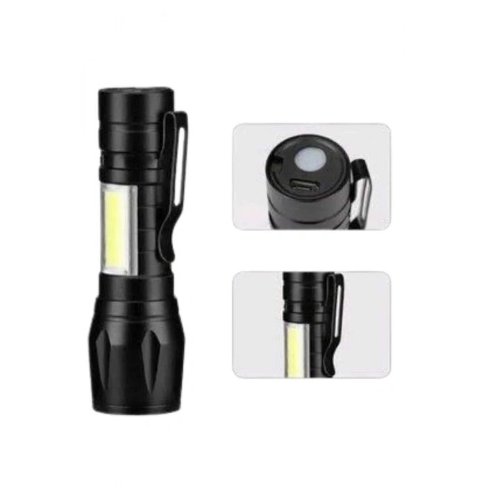 Led Lamba El Feneri Küçük Taşınabilir Usb Şarjlı Acil Durum Lambası