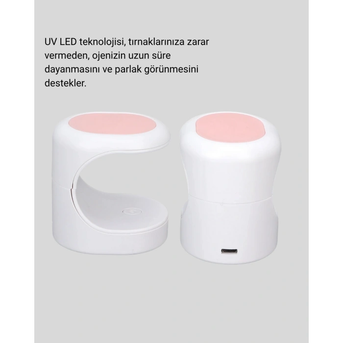 Led Mini Oje Kurutucu Taşınabilir Hızlı Kuruma Cihazı 3 Led Işıklı Yeni Nesil