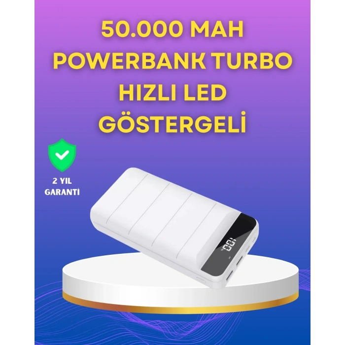 Lightning Ve Type-c Girişli 50000mah Powerbank