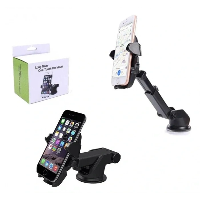 Long Neck One Touch Car Mount Araç İçi Telefonu Tutucu (5263)