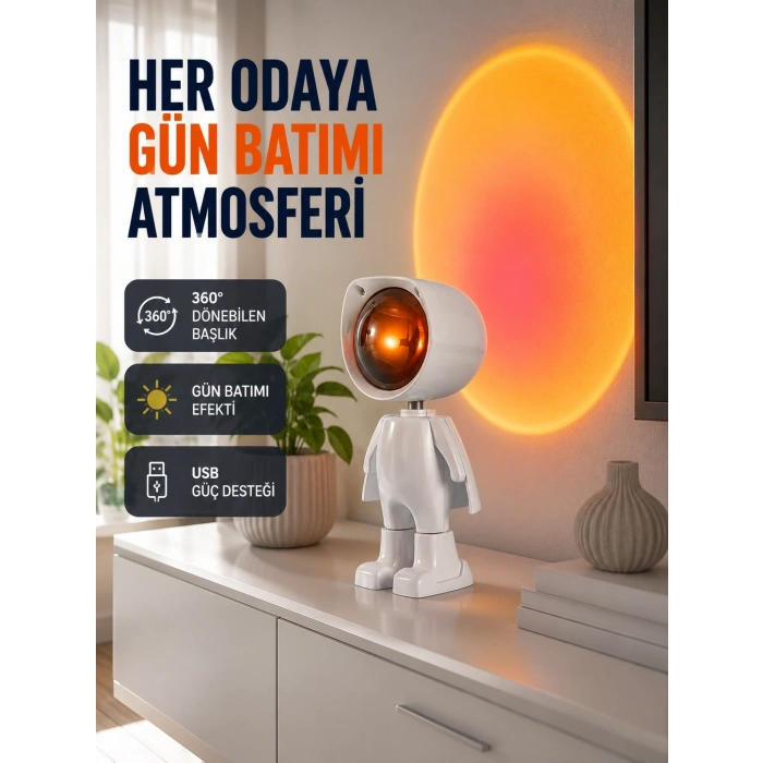 Loş Işıklı Şarjlı Ortam Lambası – Kompakt Ve Portatif Yeni Nesil