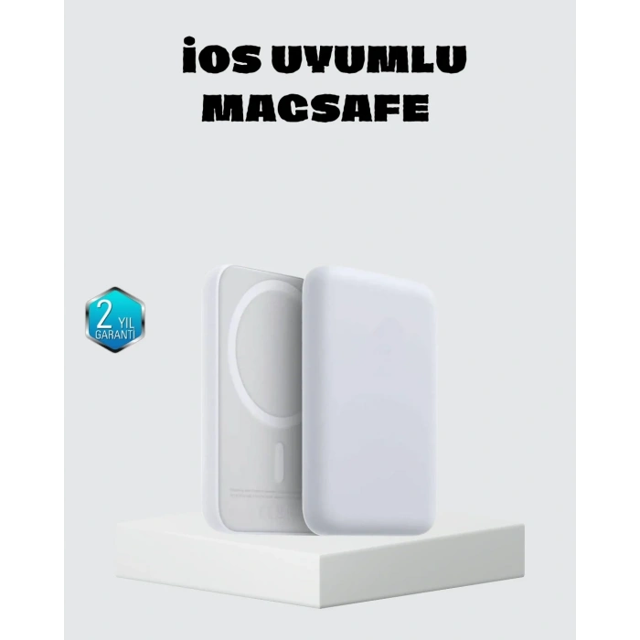 Magsafe 15w Kablosuz Hızlı Şarj, Lightning Girişli Taşınabilir Batarya
