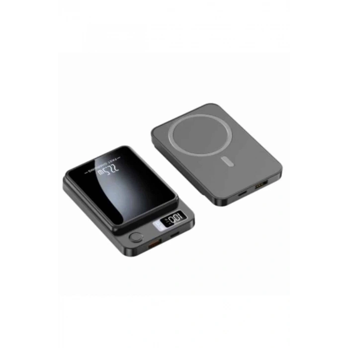 Magsafe Powerbank 10.000 Mah 22.5 Watt Hızlı Şarj Göstergeli Kablosuz Taşınabilir Şarj