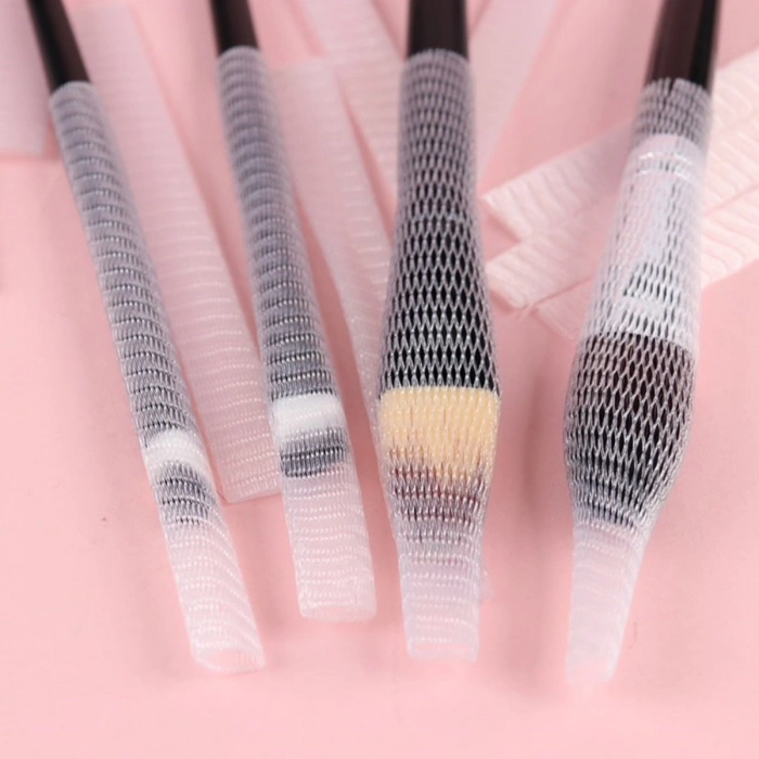 Makyaj Far Allık Kontür Eyeliner Fırça Malzemeleri Ürünleri Koruyucu File Kapak Örgü Kılıf Set 20li (5263)