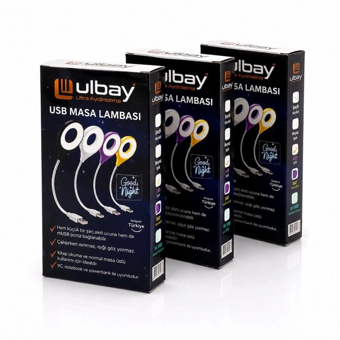 MASA LAMBASI RENKLİ USB GİRŞİLİ (5263)