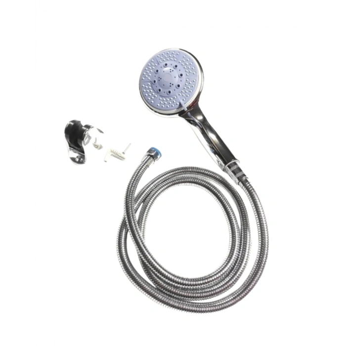 Mavi 4 Fonksiyonlu El Duşu Başlığı Seti Spiral Hortum Ve Duş Askısı