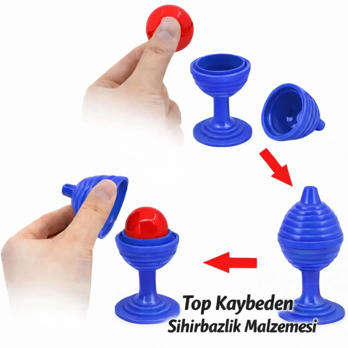 Mavi Renk Sihirli Kupa Top Kaybetme Oyunu 7 cm (5263)