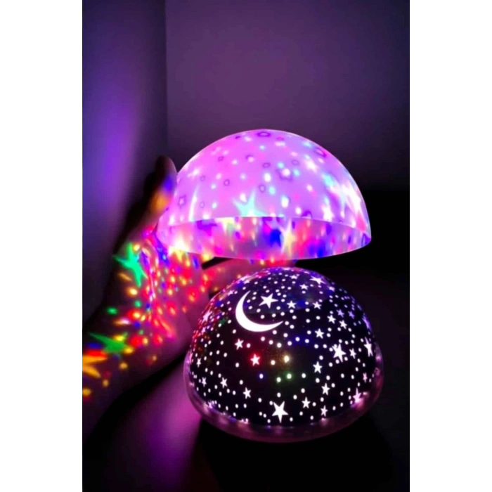 Mavi Ve Mor Işıklı Projeksiyon Lambası