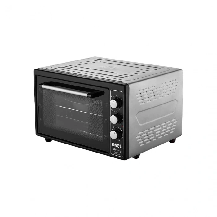 MİDİ FIRIN KARE 38LT AYARLANABİLİR TERMOSTAT = 50–320°C - SAATLİ = 0 - 90 DK ZİL 3 KADEME HIZ AYAR EMAYE TEPSİ  50x33x40cm (5263)
