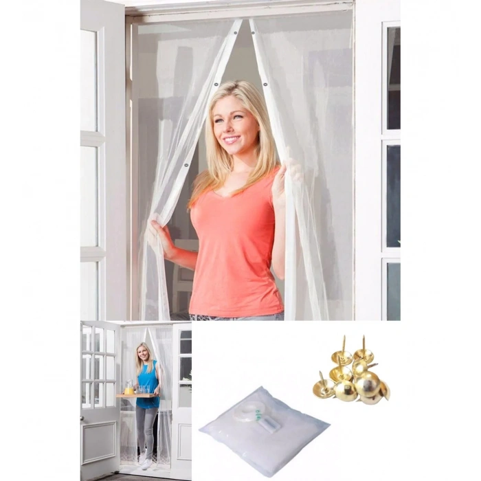 Mıknatıslı Kapı Sinekliği Tül Perde 105 x 205 cm (5263)