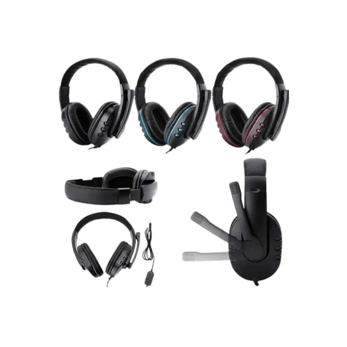 Mikrofonlu  Kulaklık  Kulaklığı Yüksek Ses Kaliteli Stereo Yumuşak Yastıklar